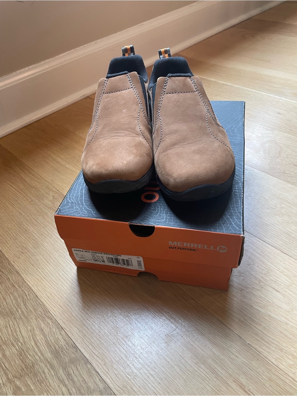 Merrell Kids Tan Slip-On Suede Casual Shoe